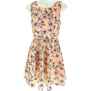 Copper Key Peach Floral Dress